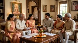 Jain wedding couple blessing