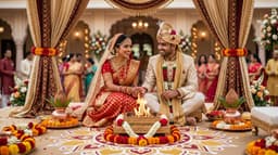 विवाह परिधान में जैन जोड़ा