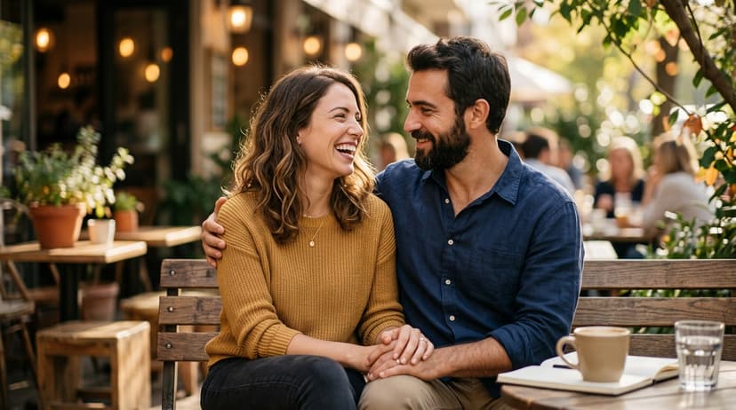 Couple holding hands